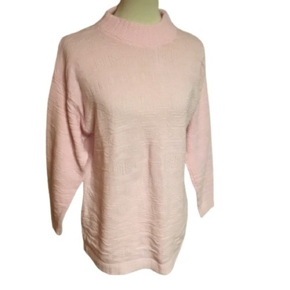 Vintage 90s pink oversized sweater - Picture 1 of 8